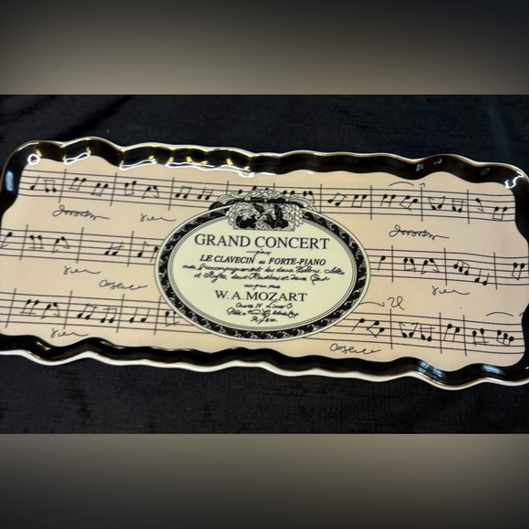 Other - Decorative Ceramic Serving Platter Featuring Music Theme “Grand Concert”